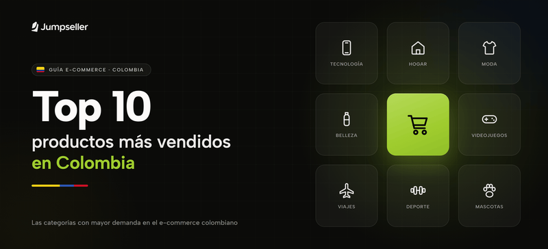 Top 10 de los productos más vendidos por E-Commerce en Colombia.