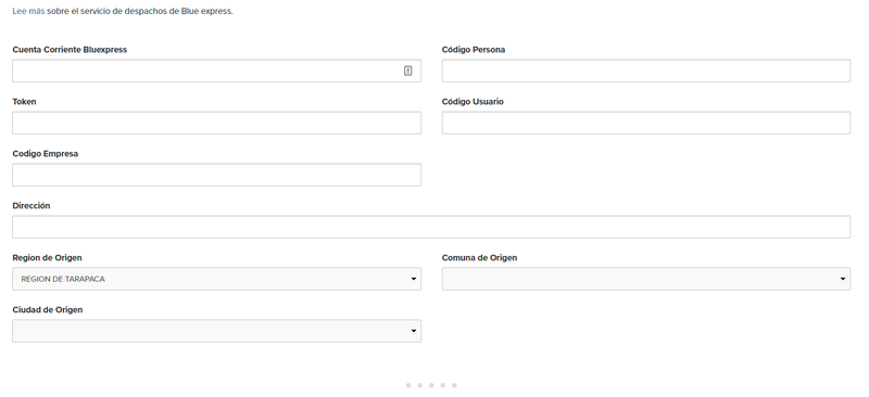 configuracion bluexpress