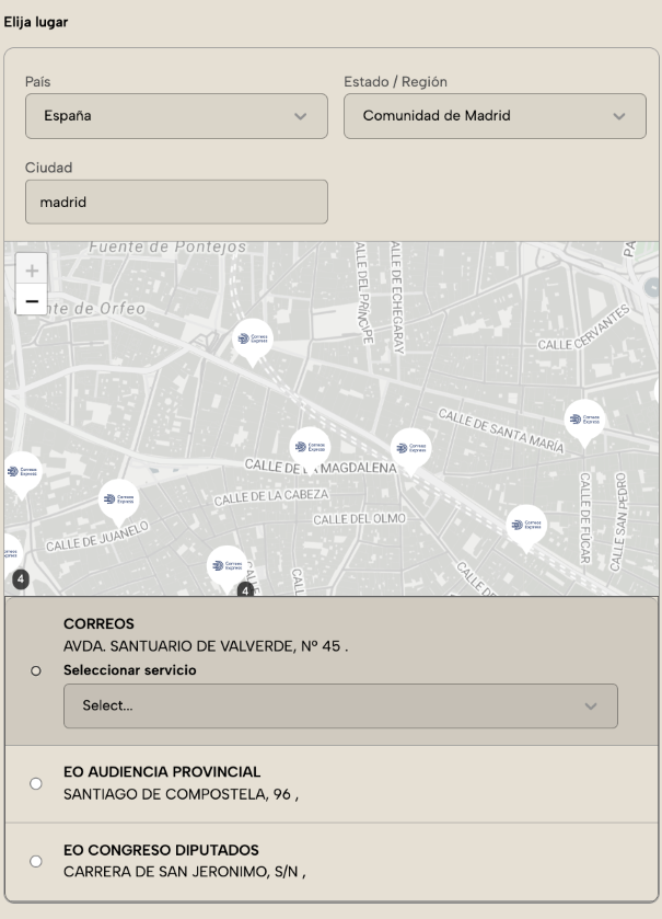 Estimar el envío en el carro