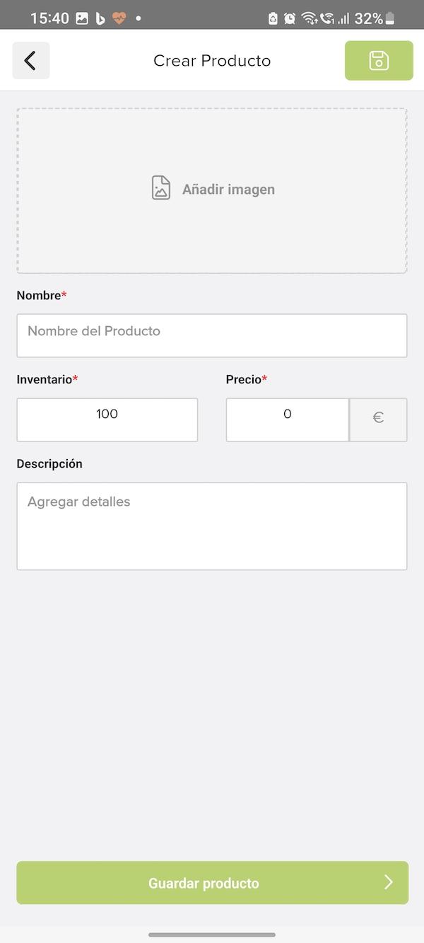 pos crear producto