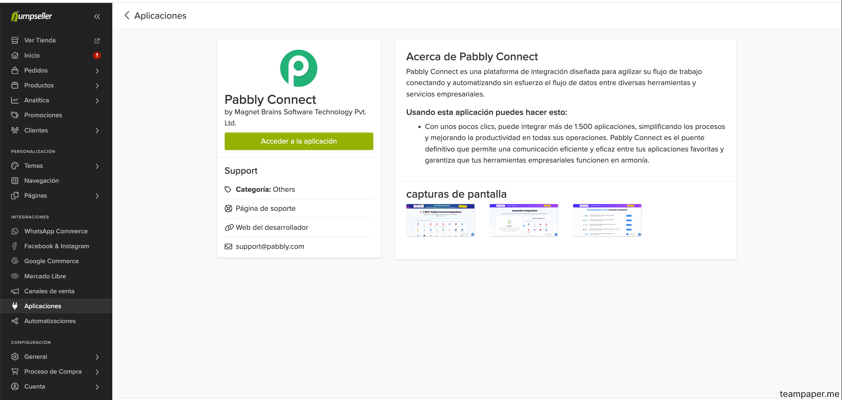 Acceda a la app