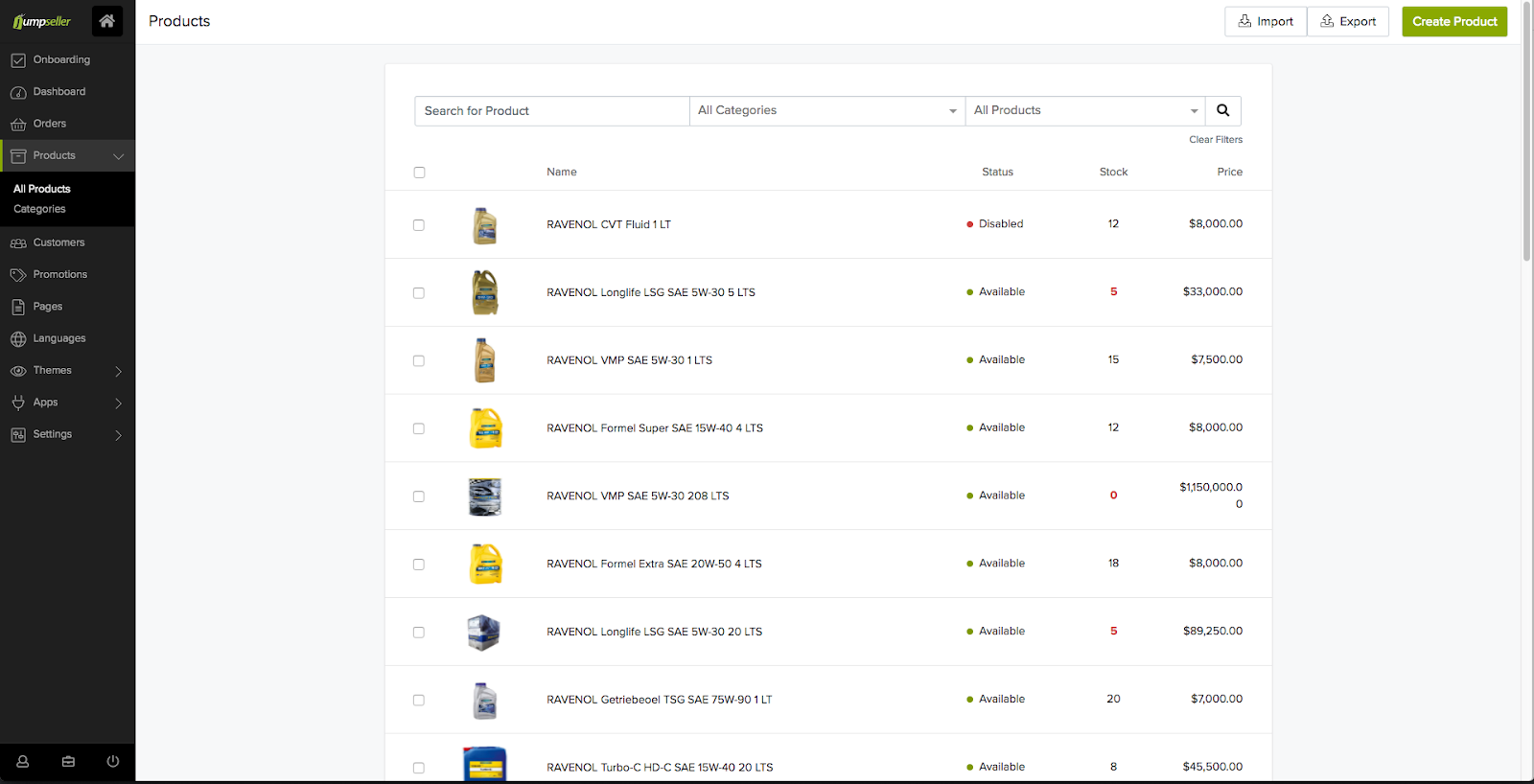Product List