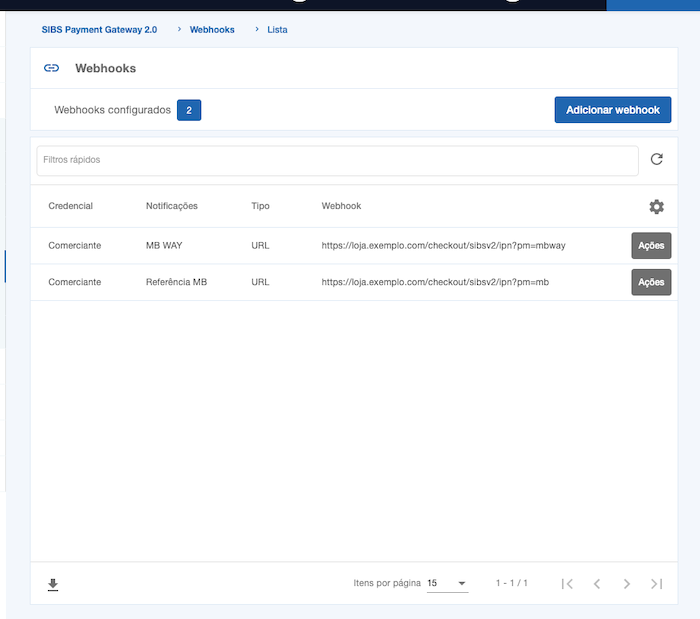 Test webhook