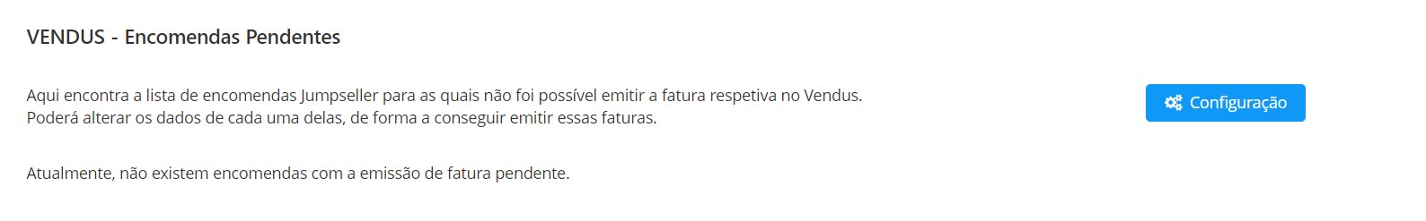 vendus encomendas pendentes